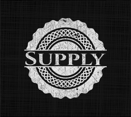 Supply written with chalkboard texture