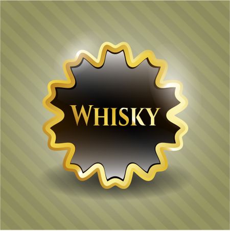 Whisky gold shiny emblem