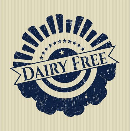 Dairy Free rubber stamp with grunge texture