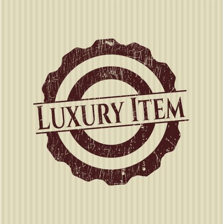 Luxury Item rubber stamp with grunge texture
