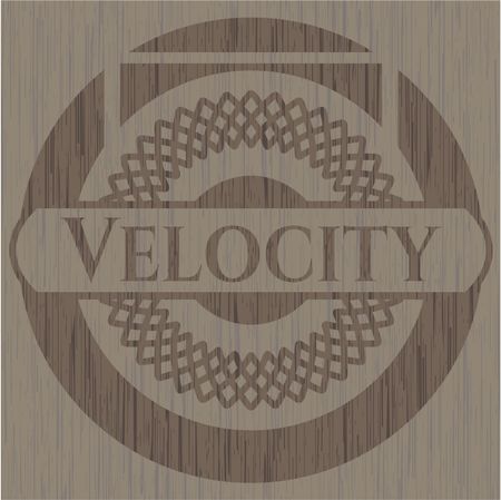 Velocity vintage wooden emblem