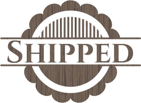 Shipped vintage wooden emblem