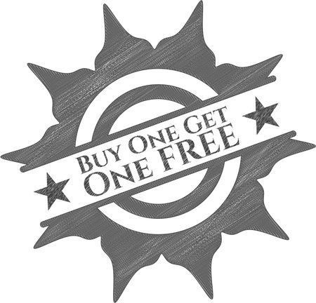 Buy one get One Free pencil emblem