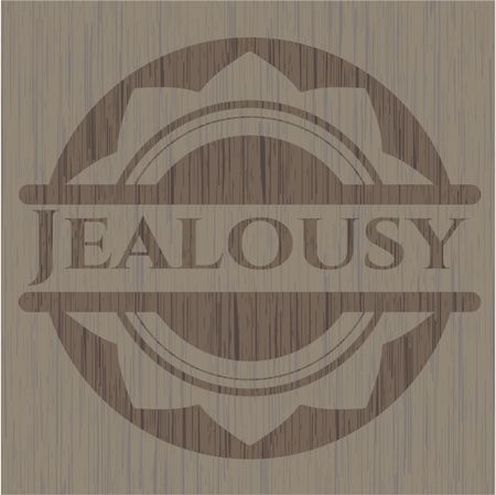 Jealousy vintage wooden emblem