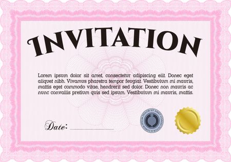 Retro invitation. Border, frame. Superior design. With quality background. 