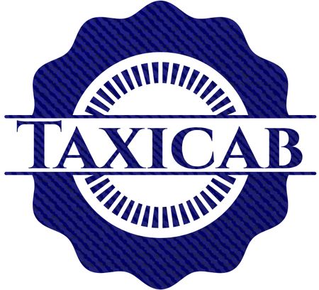 Taxicab with jean texture