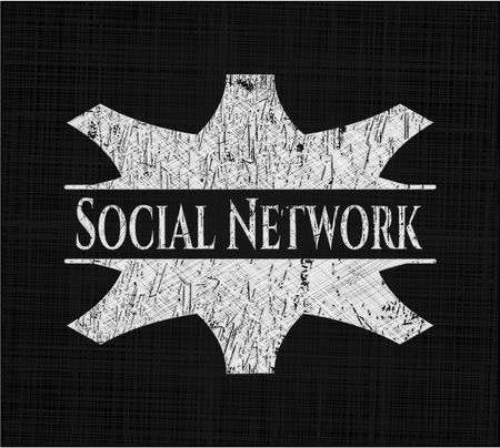 Social Network chalk emblem