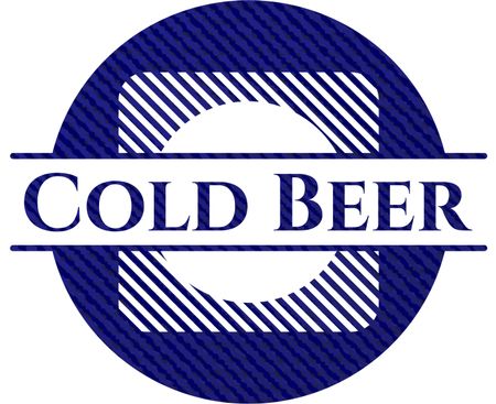 Cold Beer with jean texture