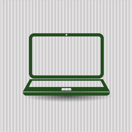 Laptop icon vector symbol flat eps jpg app web concept website