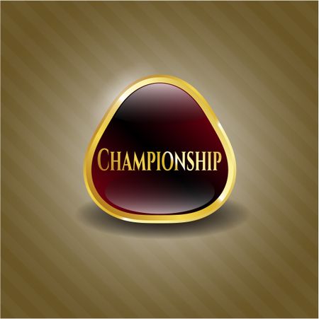 Championship golden badge or emblem
