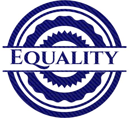 Equality emblem with denim high quality background