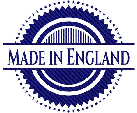 Made in England denim background