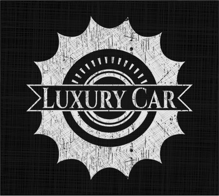 Luxury Car chalk emblem, retro style, chalk or chalkboard texture