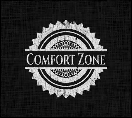 Comfort Zone written with chalkboard texture