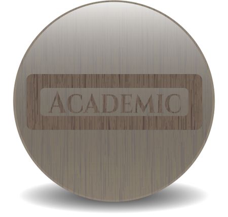 Academic wood icon or emblem