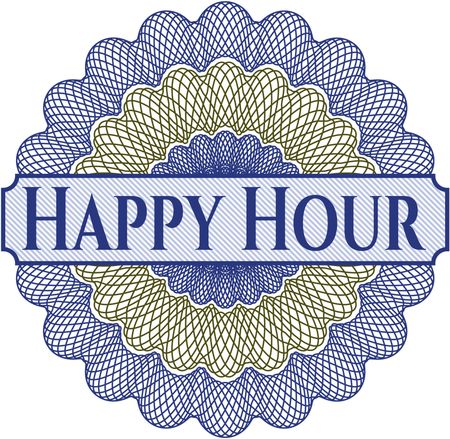 Happy Hour abstract linear rosette