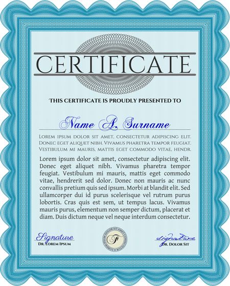 certificate template eps10 jpg of achievement diploma vector illustration design completion