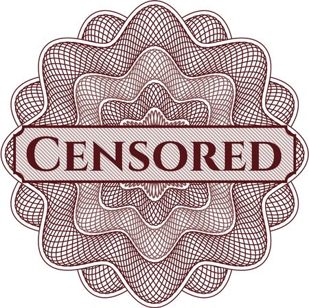 Censored written inside rosette