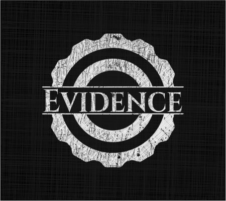 Evidence chalkboard emblem