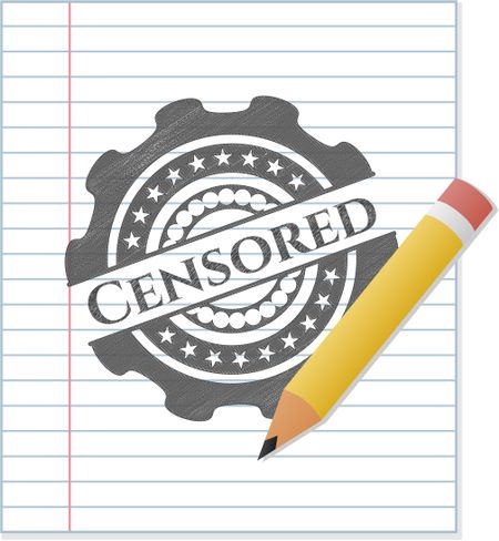 Censored drawn in pencil