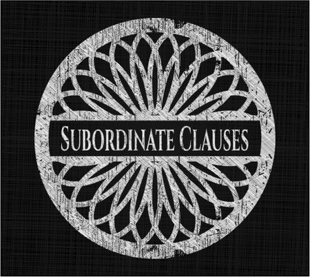Subordinate Clauses with chalkboard texture