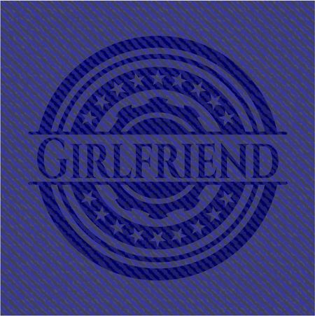 Girlfriend emblem with jean high quality background