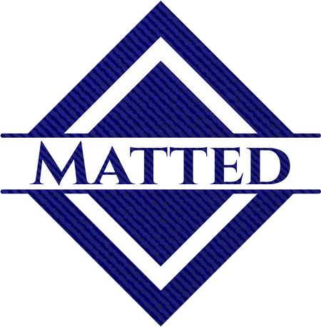 Matted emblem with jean high quality background