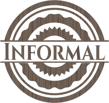 Informal retro wooden emblem