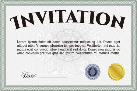 Retro invitation. With quality background. Superior design. Border, frame. 