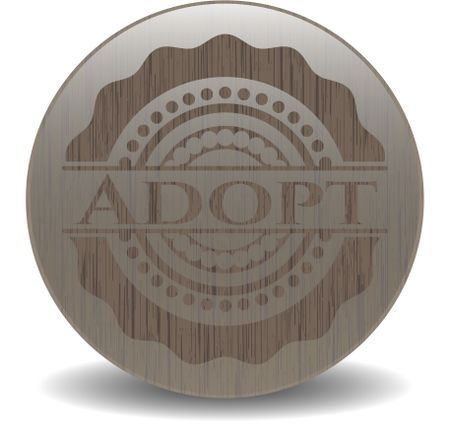 Adopt retro wooden emblem