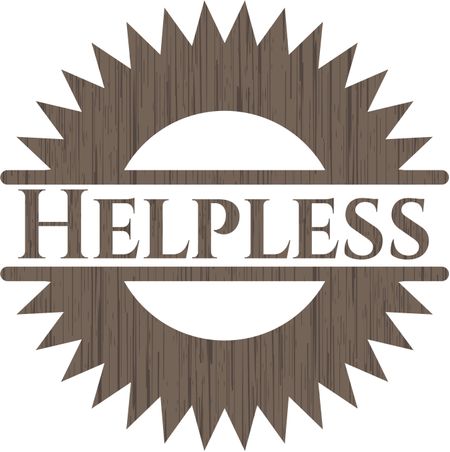 Helpless retro wooden emblem