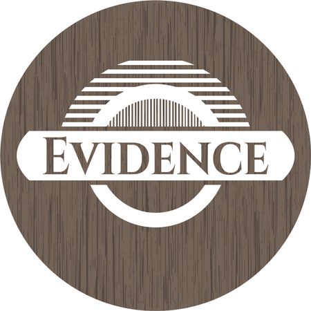 Evidence retro wooden emblem