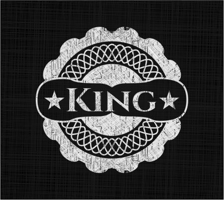 King written with chalkboard texture