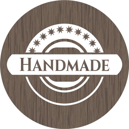 Handmade vintage wood emblem