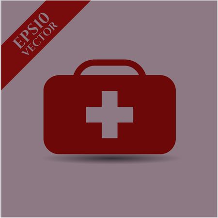 Medical briefcase icon or symbol