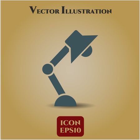desk lamp icon vector symbol flat eps jpg app web concept