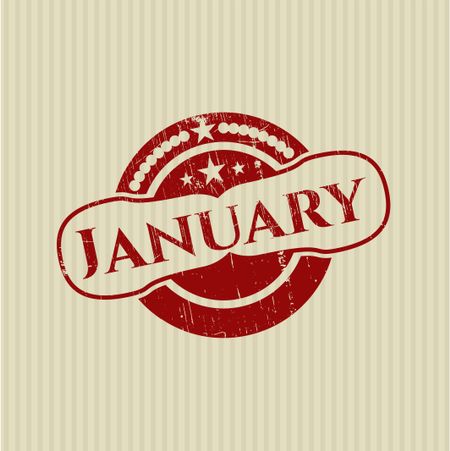January rubber stamp
