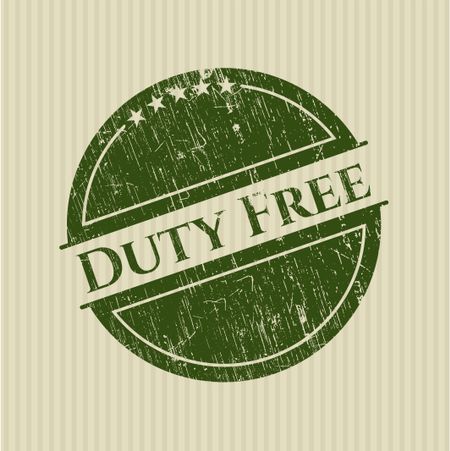 Duty Free rubber stamp