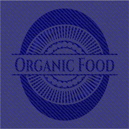 Organic Food with denim texture