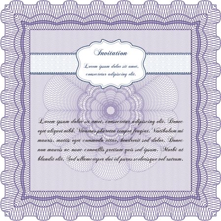 Retro invitation. Superior design. With quality background. Border, frame. 