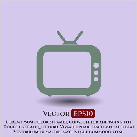 Old TV (Television) vector icon