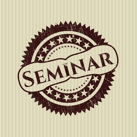 Seminar with rubber seal texture