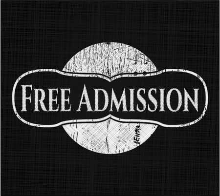 Free Admission with chalkboard texture