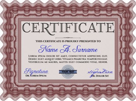 certificate template eps10 jpg of achievement diploma vector illustration design completion