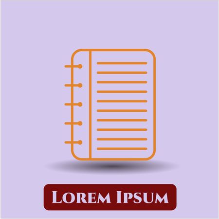 note book icon vector symbol flat eps jpg app web concept