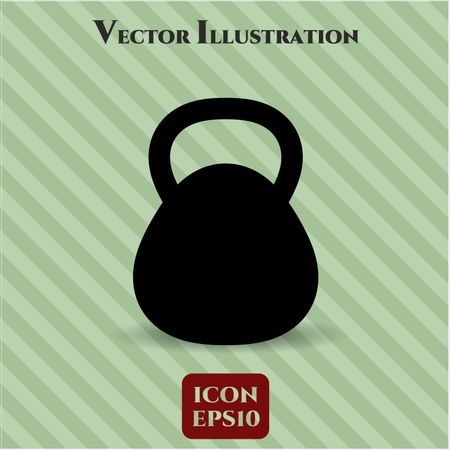 Kettlebell icon vector symbol flat eps jpg app web concept