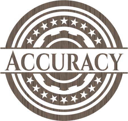 Accuracy retro style wood emblem