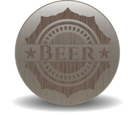 Beer wooden emblem. Retro