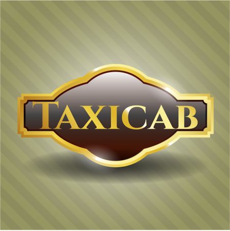 Taxicab golden emblem or badge