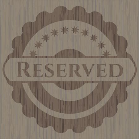 Reserved vintage wood emblem